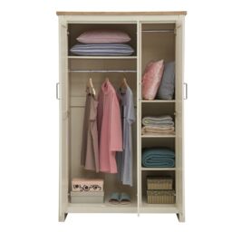 Lisbon 3 Piece Set 3 Door Wardrobe 2+2 Chest 1 Drw Bedside - thumbnail 4