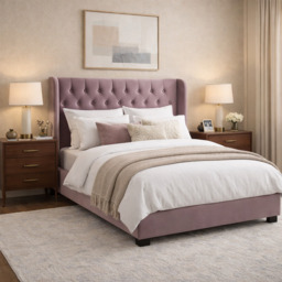 Athena Grey Velvet Double Emerson Multi-Lift Ottoman Bed - thumbnail 1