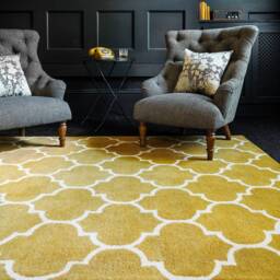 Albany Rug 080x150cm Ogee Ochre Rug - thumbnail 1