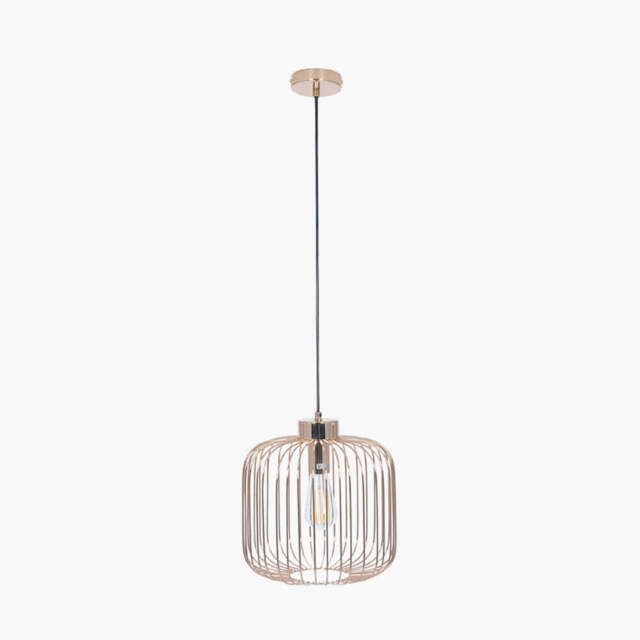 Dania French Gold Metal Wire Pendant - image 1