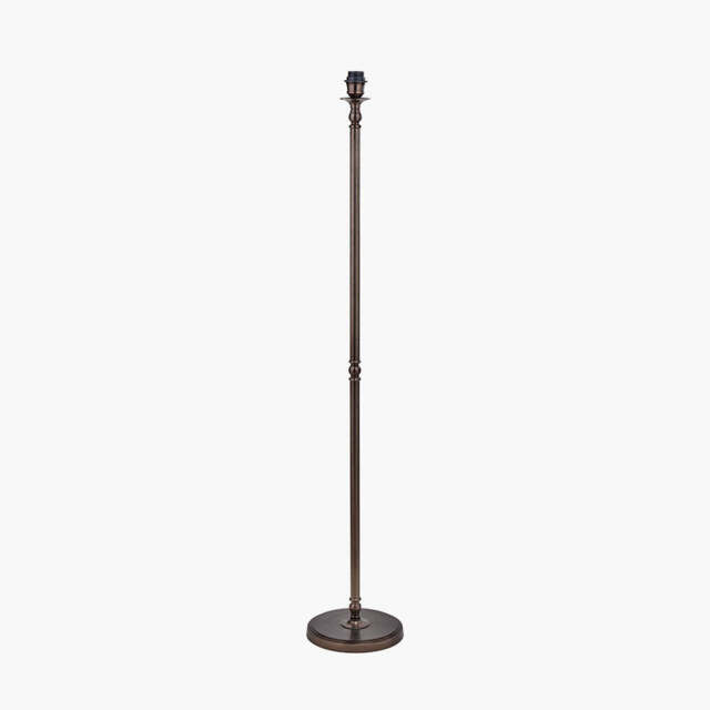 Piero Antique Bronze Metal Candlestick Floor Lamp Base - image 1