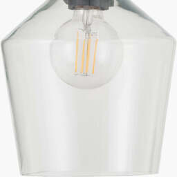 Bexley Clear Glass with Antique Brass Fitting Elec Pendant - thumbnail 5