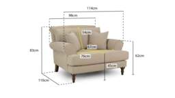 Summer Sofa Beige Armchair - thumbnail 5