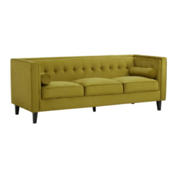 Helia Olive Velvet Sofa - thumbnail 2