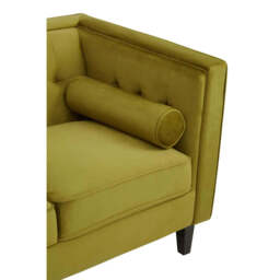 Helia Olive Velvet Sofa - thumbnail 4