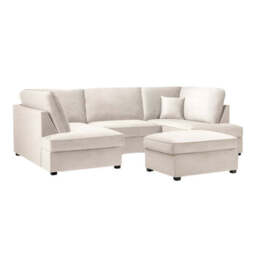 Carnaby Sofa Plush Beige U Shape Corner Morgan - Malvern - Somerford - Calix - Euphoria - Plush Style - thumbnail 2