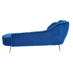 Felizia Midnight Blue Velvet Chaise - thumbnail 5