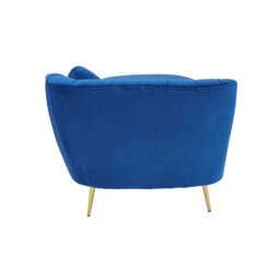 Felizia Midnight Blue Velvet Chaise - thumbnail 4