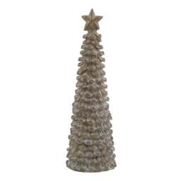 Medium Beige Cedar Tree With Star - thumbnail 1