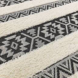 Monty 120x170cm MN03 Black/Cream Stripe Rug - thumbnail 6