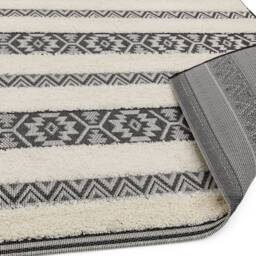 Monty 120x170cm MN03 Black/Cream Stripe Rug - thumbnail 5
