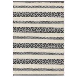 Monty 120x170cm MN03 Black/Cream Stripe Rug - thumbnail 2