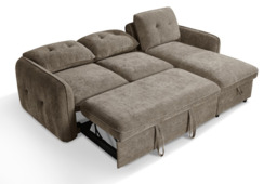 Moscow Universal L Shape Corner Sofa Bed Brown With Ottoman Storage Eastley - Kip - Quercioli - Barete - Metropolitan - Portobello - Aissa Style - thumbnail 6