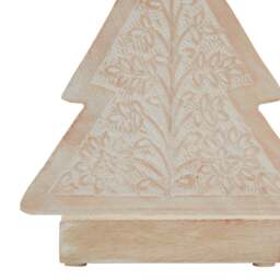 White Wash Collection Wooden Patterned Decorative Tree - thumbnail 2