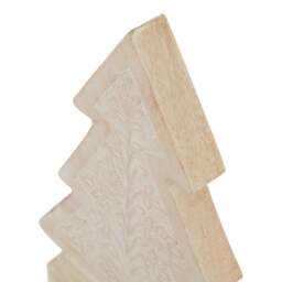 White Wash Collection Wooden Patterned Decorative Tree - thumbnail 3