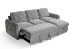 Moscow Universal L Shape Corner Sofa Bed Grey With Ottoman Storage Eastley - Kip - Quercioli - Barete - Metropolitan - Portobello - Aissa Style - thumbnail 6