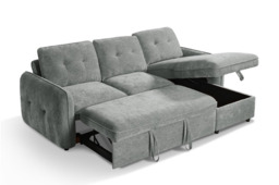 Moscow Universal L Shape Corner Sofa Bed Grey With Ottoman Storage Eastley - Kip - Quercioli - Barete - Metropolitan - Portobello - Aissa Style - thumbnail 3