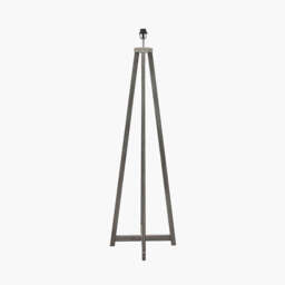Whitby Grey Wash Wood Tapered 4 Post Floor Lamp Base - thumbnail 1