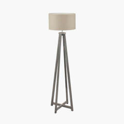 Whitby Grey Wash Wood Tapered 4 Post Floor Lamp Base - thumbnail 4