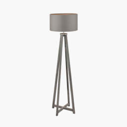 Whitby Grey Wash Wood Tapered 4 Post Floor Lamp Base - thumbnail 3