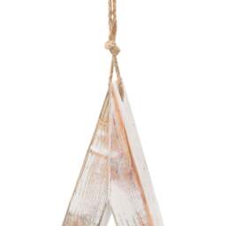 Large Antique White Wooden Sparkle Star - thumbnail 2