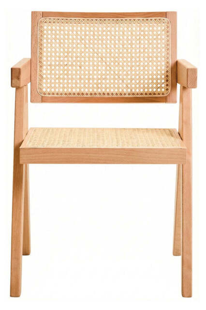 Cebu Natural Cane and Beech Wood Dining Chair - image 1