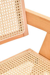 Cebu Natural Cane and Beech Wood Dining Chair - thumbnail 2