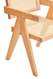 Cebu Natural Cane and Beech Wood Dining Chair - thumbnail 5