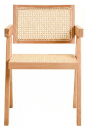 Cebu Natural Cane and Beech Wood Dining Chair - thumbnail 1