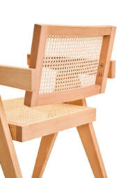 Cebu Natural Cane and Beech Wood Dining Chair - thumbnail 3