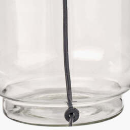 Josie Clear Glass and Antique Brass Metal Table Lamp Base - thumbnail 3