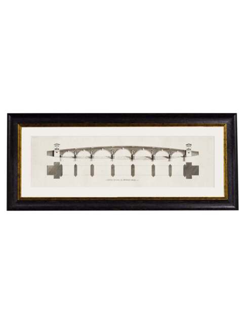 c.1700's Architectural Elevations of Bridges - 95 x 38cm / Oxford / Westminster Bridge