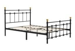 135cm Atlas Bed Black - thumbnail 2