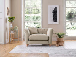 Model 25 - Armchair Velvet Putty - thumbnail 1