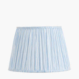 Thiago 35cm Ocean Blue Stripe Mushroom Pleat Tapered Lampshade - thumbnail 2