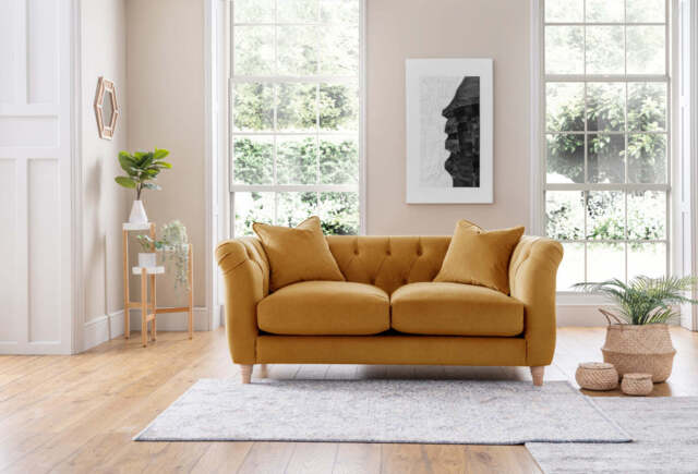 Model 25 - Medium Sofa Velvet Ochre - image 1