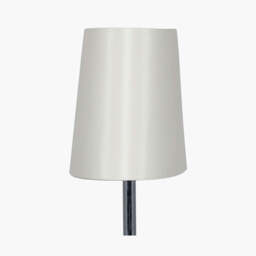 Martha 50cm Cream Oval Silk Mix Tapered Lampshade - thumbnail 2