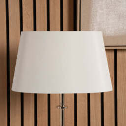 Martha 50cm Cream Oval Silk Mix Tapered Lampshade - thumbnail 3