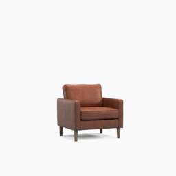 Model 46 - Armchair Faux Leather Tan - thumbnail 2
