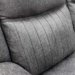 Leon Grey Tech Fabric Armchair Electric Reclining Sofa USB/C Charging Ports - thumbnail 4