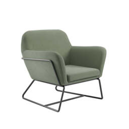 CHARLES ARMCHAIR SAGE VELVET / MATTE BLACK - thumbnail 3