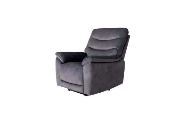 Toledo Steel Grey  Lay-Z-Boy Style Fabric Power Recliner Armchair - image 1