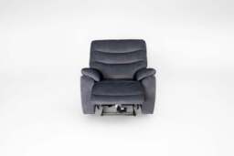 Toledo Steel Grey  Lay-Z-Boy Style Fabric Power Recliner Armchair - thumbnail 4
