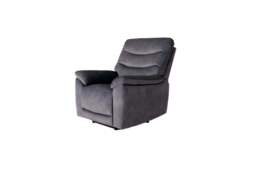 Toledo Steel Grey  Lay-Z-Boy Style Fabric Power Recliner Armchair - thumbnail 1