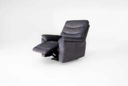 Toledo Steel Grey  Lay-Z-Boy Style Fabric Power Recliner Armchair - thumbnail 3