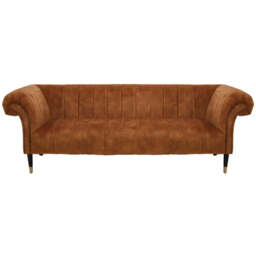 Siena Three Seat Gold Velvet Sofa - thumbnail 4