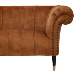 Siena Three Seat Gold Velvet Sofa - thumbnail 6