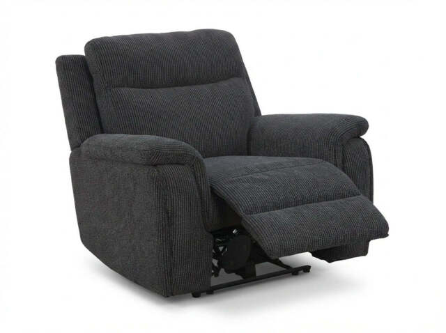 Maverick Black Lay-Z-Boy Style Fabric Power Recliner Armchair Tamla - Maverick - DFS - image 1