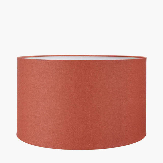 Henry 45cm Tobacco Handloom Cylinder Lampshade - image 1