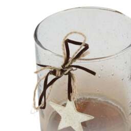 Coffee Ombre Collection Large Candle Holder Votive With Star - thumbnail 3
